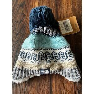 NEW The North Face Baby Fairisle Ear Flap Beanie Baby Boy 0-6 Months